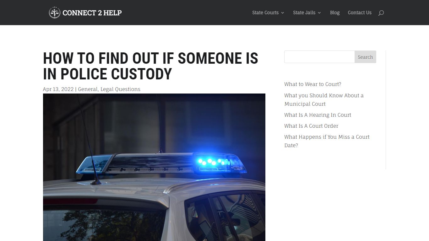 How to Find Out if Someone is in Police Custody